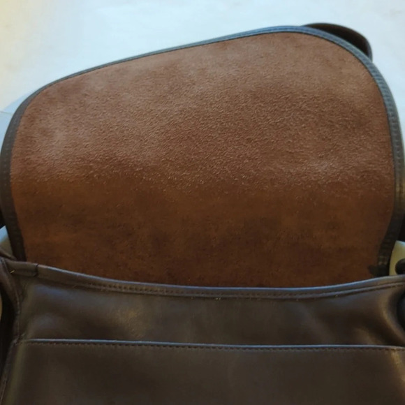 Vintage Coach leather 90's Patricia Legacy brown saddle Bag - Picture 5 of 13